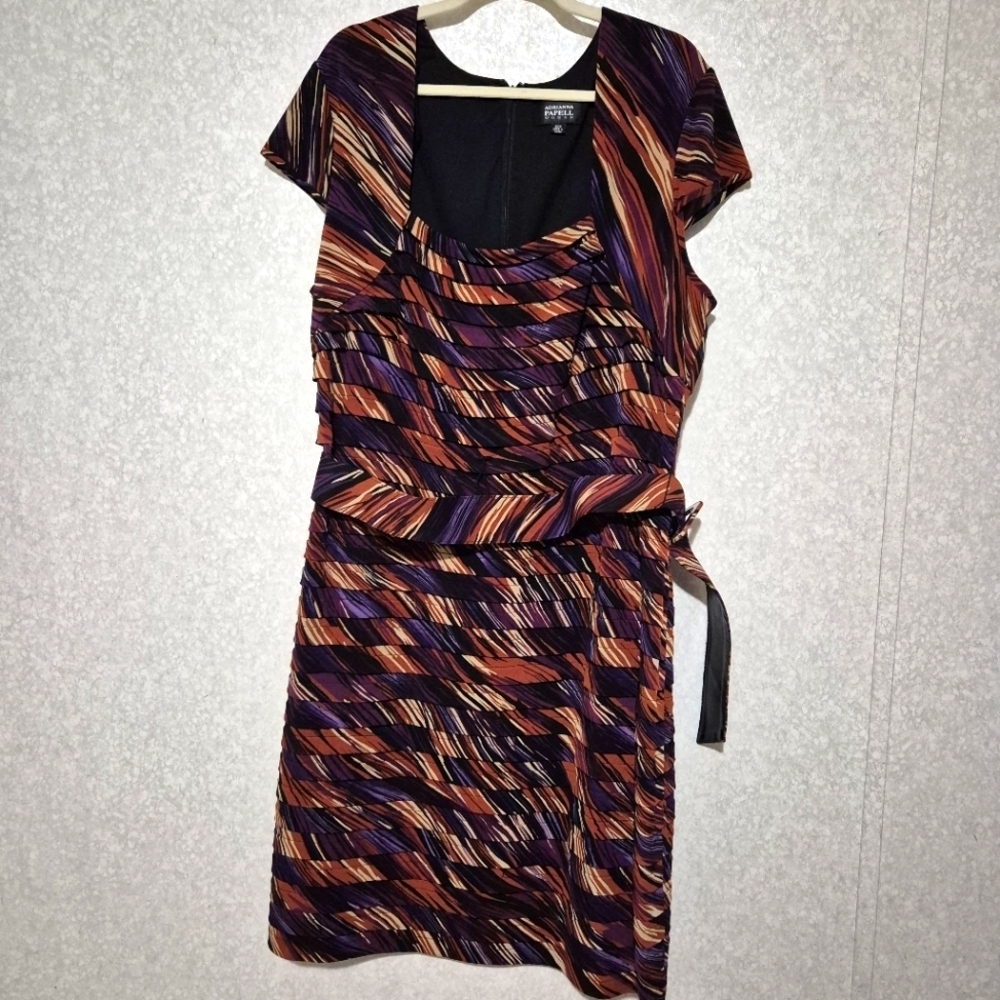 Adrianna Papell Multicolor Striped Midi Dress...SIZE:20W